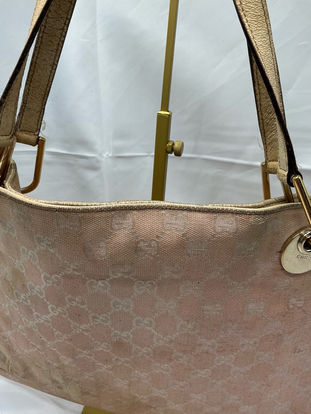 Gucci Pink GG Canvas Eclipse Shoulder Bag | Fair/Poor Condition - Picture 6 of 13